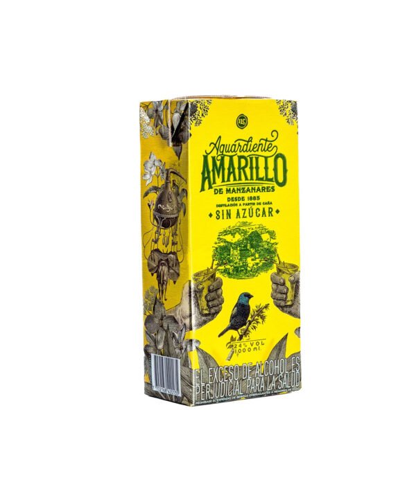 AGUARDIENTE AMARILLO MANZS LITRO CAJA